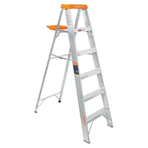 [EST-25] Escalera de tijera, tipo ll, 5 escalones y bandeja