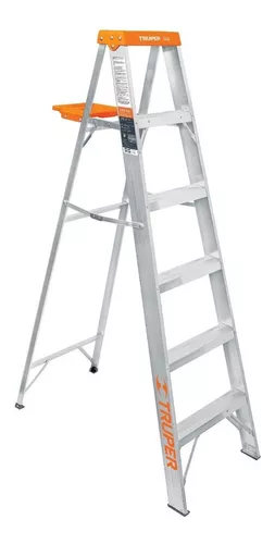 [EST-28] Escalera de tijera, tipo ll, 8 escalones y bandeja