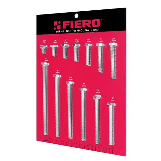 [EXF-TORM-5/16] Exhibidor Fiero con tornillos tipo m·quina, 5/16'