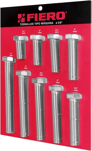 [EXF-TORM-5/8] Exhibidor Fiero con tornillos tipo m·quina, 5/8'