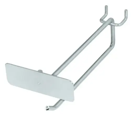 [GA-9X] Ganchos rectos con porta-etiqueta, 9'