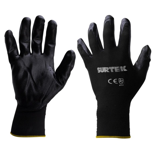 [137404] Guantes de nailon con recubrimiento de nitrilo talla mediana