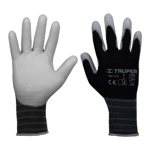 [GU-113] Guantes de nylon recubiertos de poliuretano, grandes