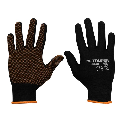 [GU-441] Guantes de poliÈster con puntos de PVC en palma, chicos