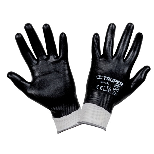 [GU-151] Guantes de poliÈster con recubrimiento de nitrilo, chicos