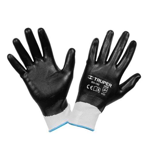 [GU-152] Guantes de poliÈster con recubrimiento de nitrilo, medianos