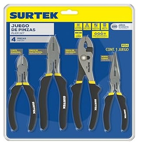 [P04] Juego 4 pinzas