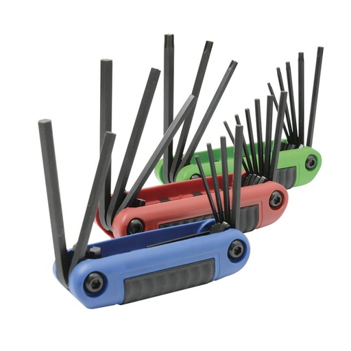 [49824] Juego combinado de 24 llaves hexagonales 3 tipo navaja