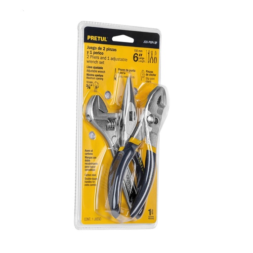 [JGO-PEPI-3P] Juego de 1 perico y 2 pinzas, Pretul