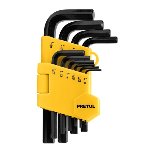 [ALL-10P-P] Juego de 10 llaves Allen standard con organizador, PRETUL 21854