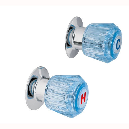 [MR-200Z] Juego de 2 manerales de acrilico regadera azul, Basic 49461