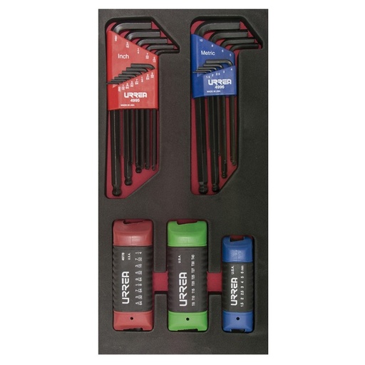 [CH120] Juego de 22 llaves hexagonales L y 24 llaves hexagonales navaja SAE, MM y TORX