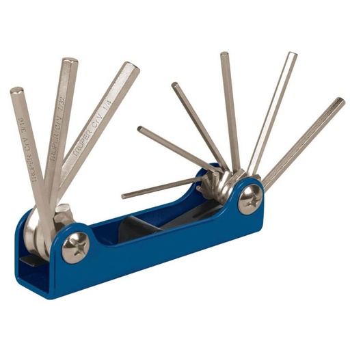 [ALL-9M] Juego de 9 llaves Allen, tipo navaja, cuerpo de l·mina, mm