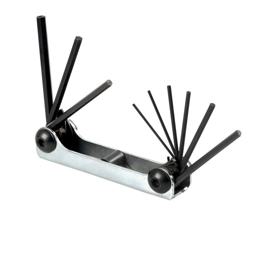 [4978] Juego de 9 llaves hexagonales tipo navaja 0.05-3/16"