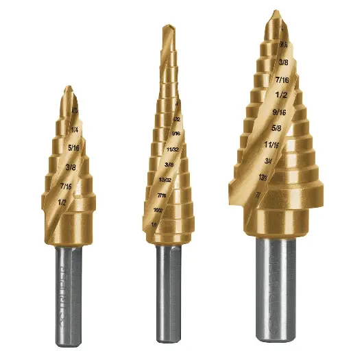 [JBES-3X] Juego de brocas escalonadas titanio 3 piezas, Expert