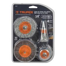 [JCA-4P] Juego de cardas, 4 piezas para taladro