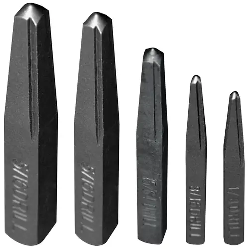 [9500A] Juego de extractor rectos para tornillos y tubo 5 piezas URREA 9500A 