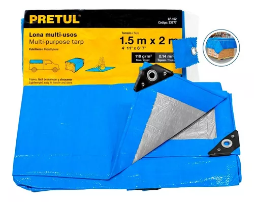 [LP-152] Lona 1.5 x 2 m, azul, Pretul