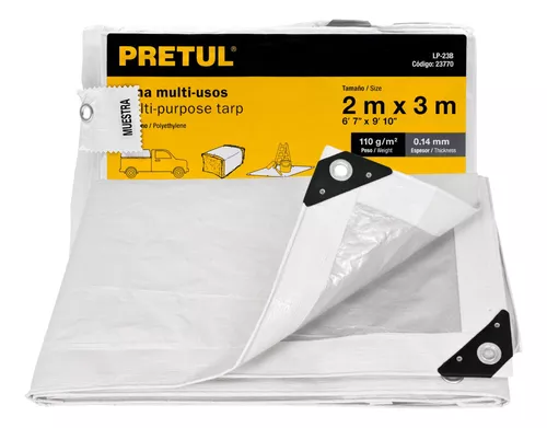[LP-23B] Lona 2 x 3 m, blanca, Pretul
