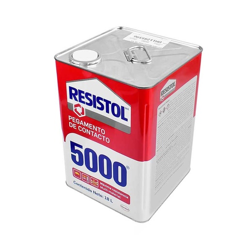 [RESITOL] RESISTOL 5000 Pegamento De Contacto 18 Lt (4.8 Gal) Base Solvente Color Amarillo 