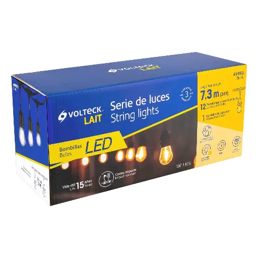 [SL-7L] Serie de 12 luces de LED para exterior, 7.3 m