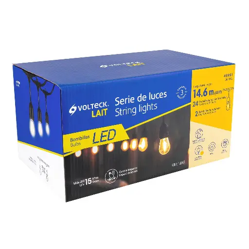 [SL-14L] Serie de 24 luces de LED para exterior, 14.6 m