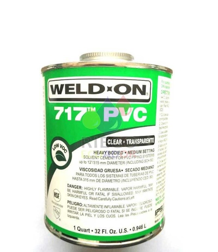 [WELD-ON PEGAMENTO TRANSPARENTE PARA PVC 717 0.237L] WELD-ON PEGAMENTO TRANSPARENTE PARA PVC 717 0.237L