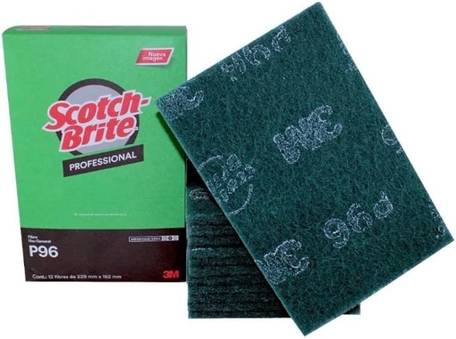 [SB6x9x1/4"] Almohadilla De Fibra Verde Grano Medio 6"X9"X1/4" (152Mmx229Mmx6Mm) 3m
