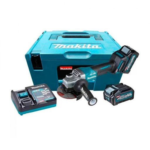 GA004GM201 MINI ESMERILADORA 4-1/2, XGT 40V, CARGADOR , 2BATERIAS Y MALETIN 