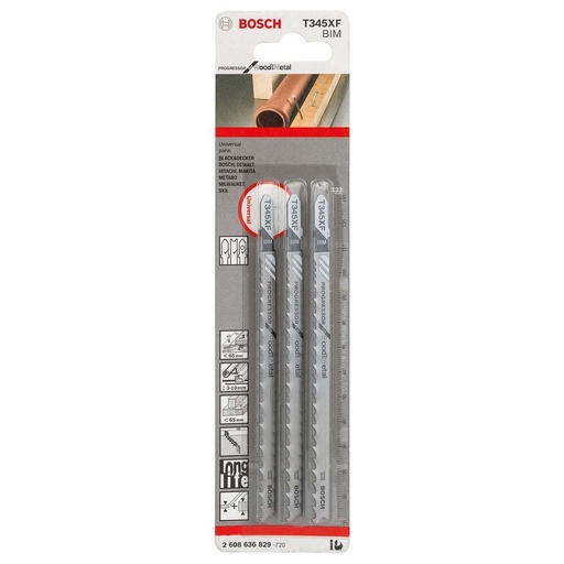 T3T345XF SUEGUETA P/SIERRA CALADORA BIT105MMX02.4-05MM P/MADERA Y  METAL BOSCH