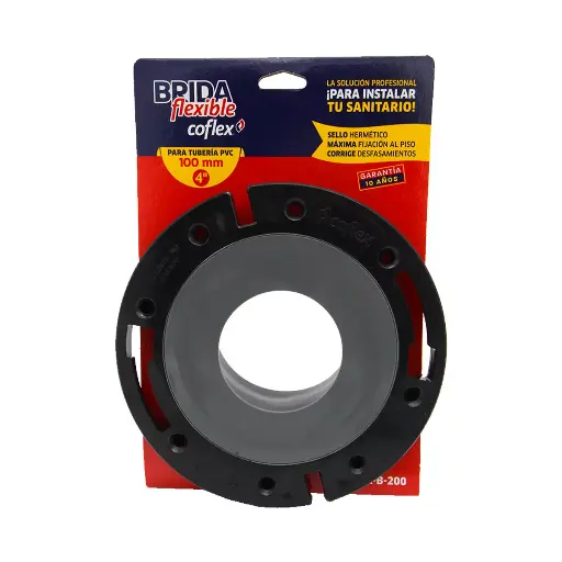 [PB-200]  Brida Flexible Para Instalacion De Sanitarios 4" De Pvc COFLEX 