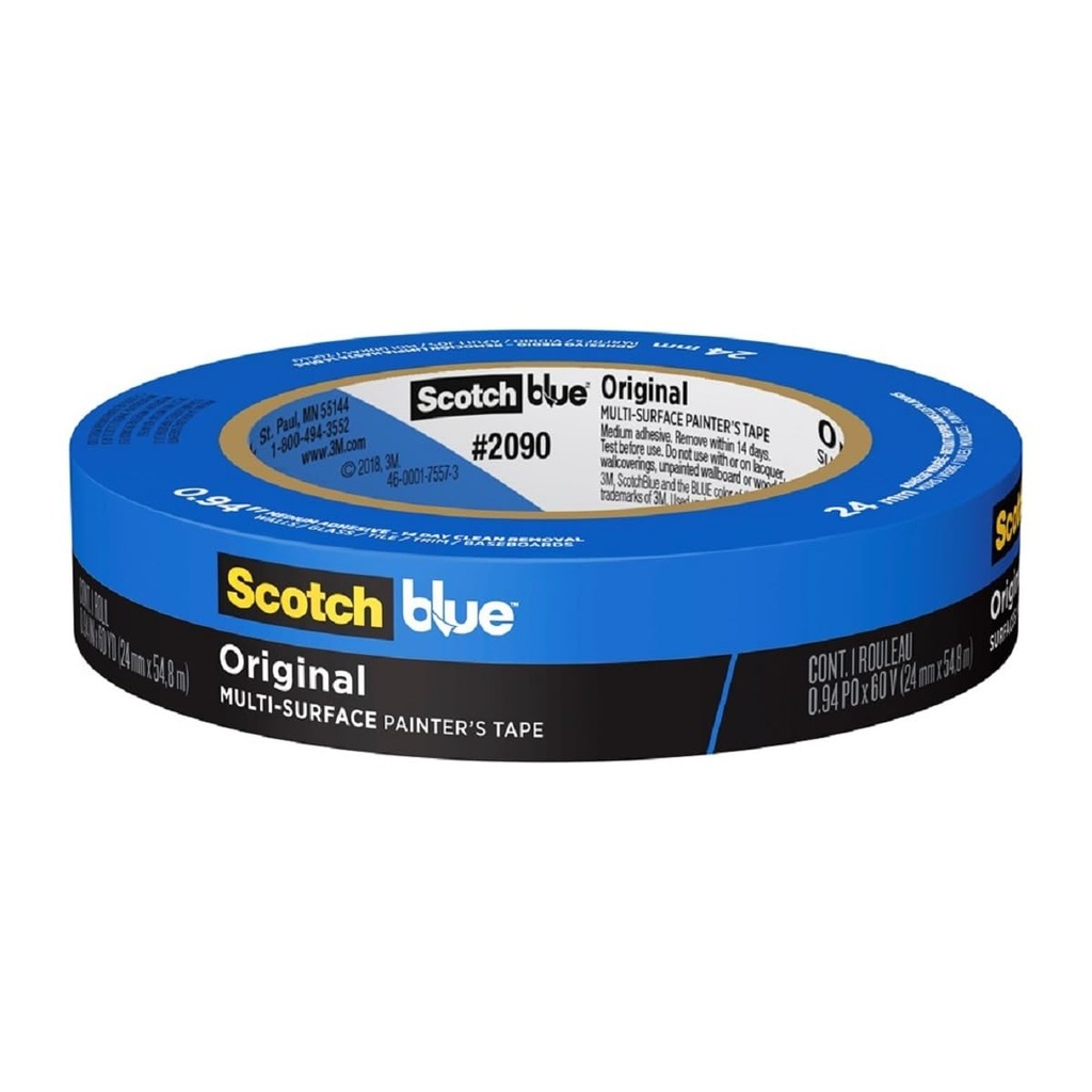 CINTA MASKING TAPE P/ PINTOR AZUL 25MM X 54MTS  2090  3M