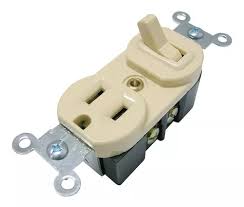 Apagador palanca y contacto polarizado 15A 127V