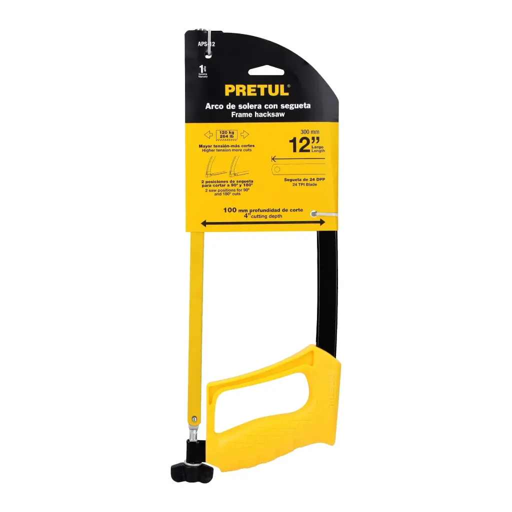 Arco de solera para segueta 12', Pretul