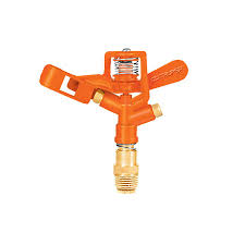 Aspersor metálico doble chorro, cabeza sola