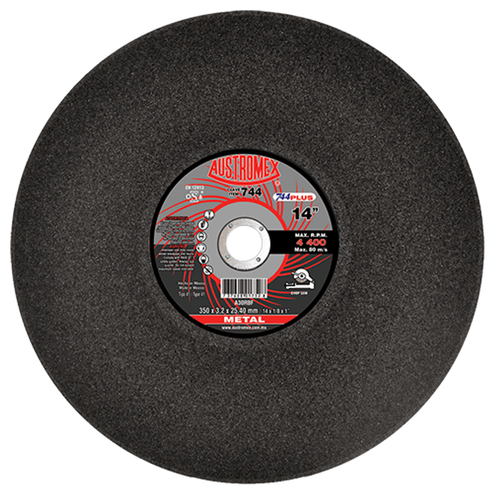 DISCO PARA CORTE DE METAL (SOLIDOS) 14"X7/64"X1"  744  AUSTROMEX 