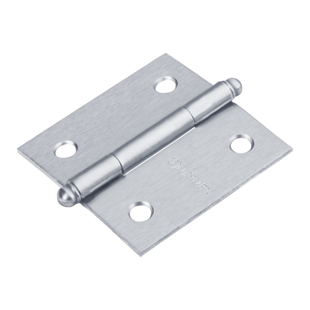 Bisagra cuadrada 2-1/2', acero cromo mate, plana