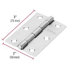 Bisagra rectangular 3', acero pulido                43189  HERMEX