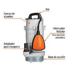 Bomba sumergible met·lica para agua limpia uso rudo 3/4 HP