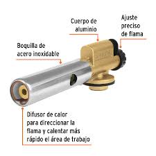 Boquilla con encendido electrÛnico, para lata roscada  11924  TRUPER 
