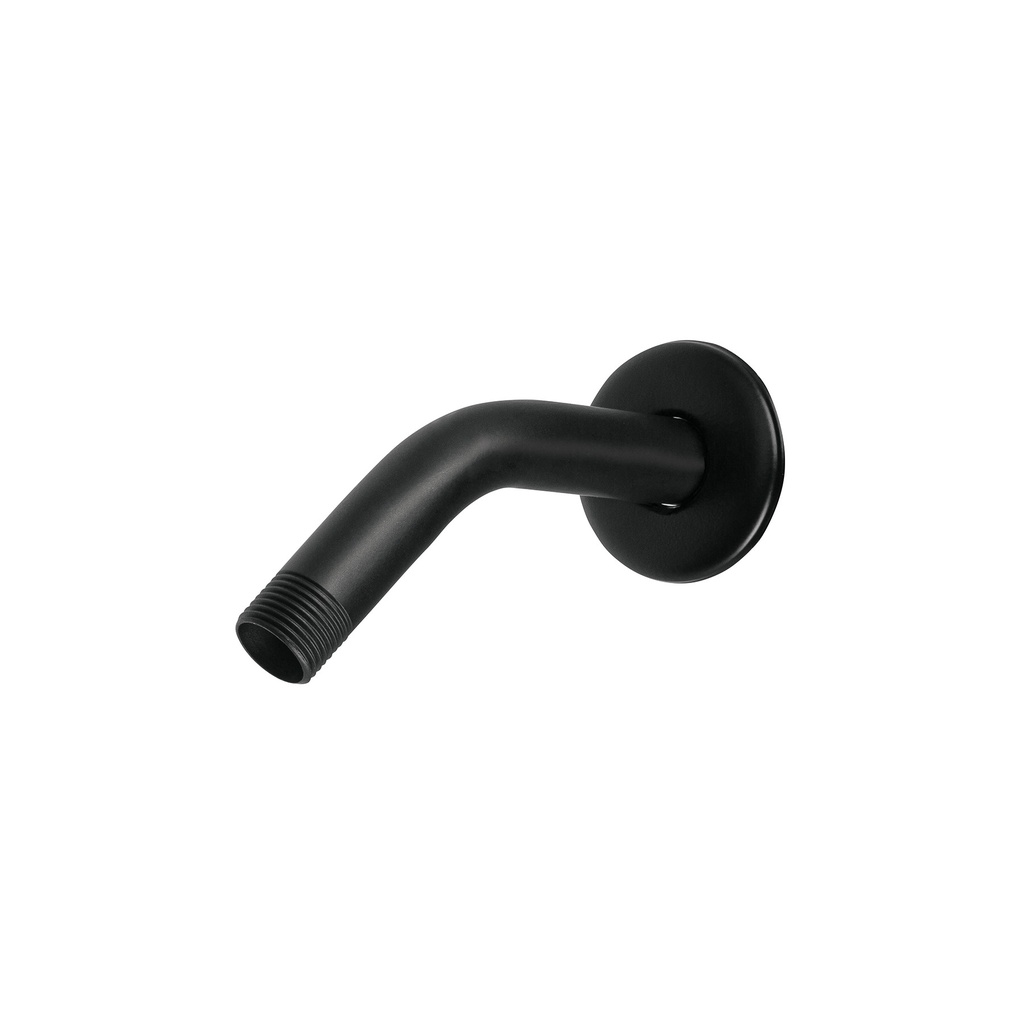 Brazo corto con chapetÛn para regadera, negro mate