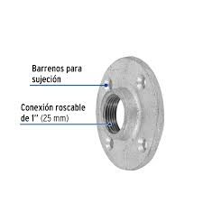 Brida, acero galvanizado, 1'  