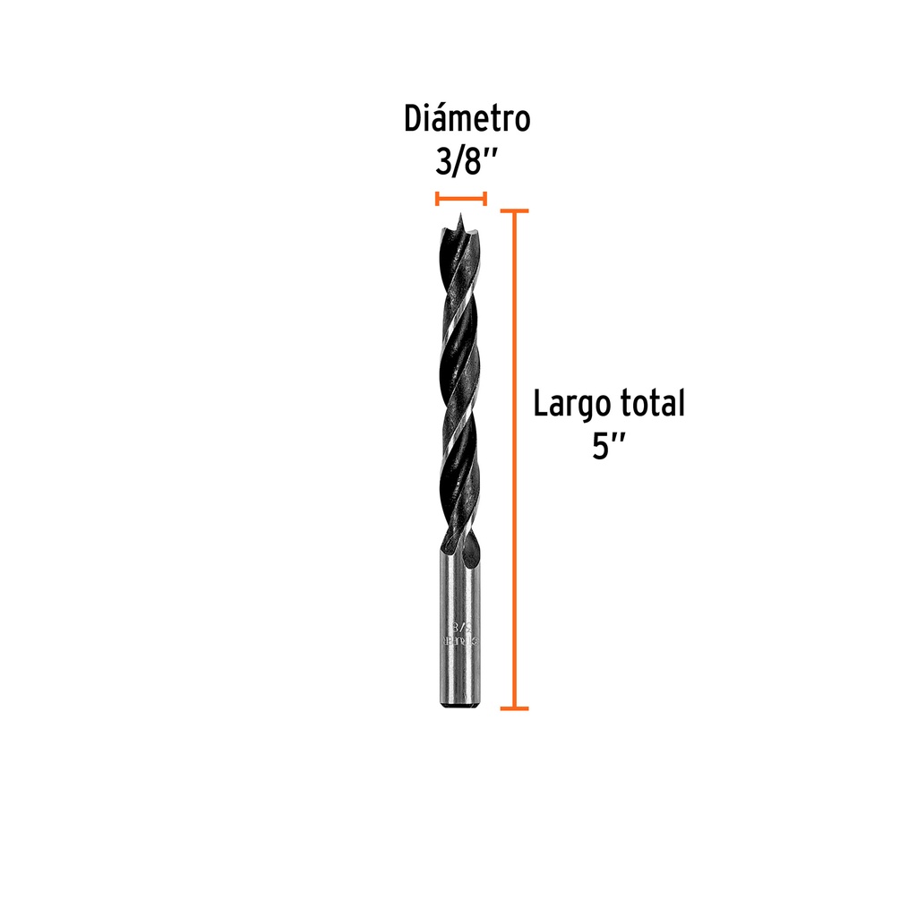 Broca para madera 3/8'