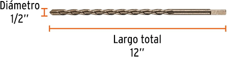 Broca SDS Plus 1/2 x 12'