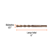 Broca SDS Plus 1/2 x 6'