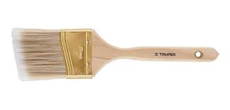 Brocha cerdas sintÈticas, mango madera,corte angular, 2-1/2'                          13340  TRUPER 