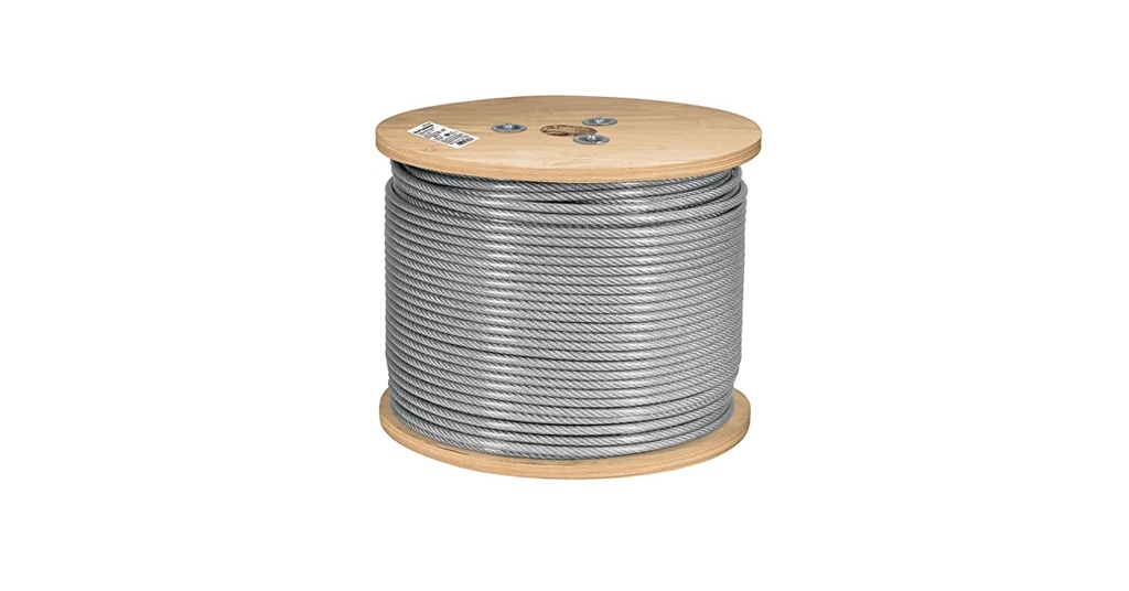 Cable rÌgido de acero 3/16', recubierto PVC, 7X7, 300  FIERO  48807 