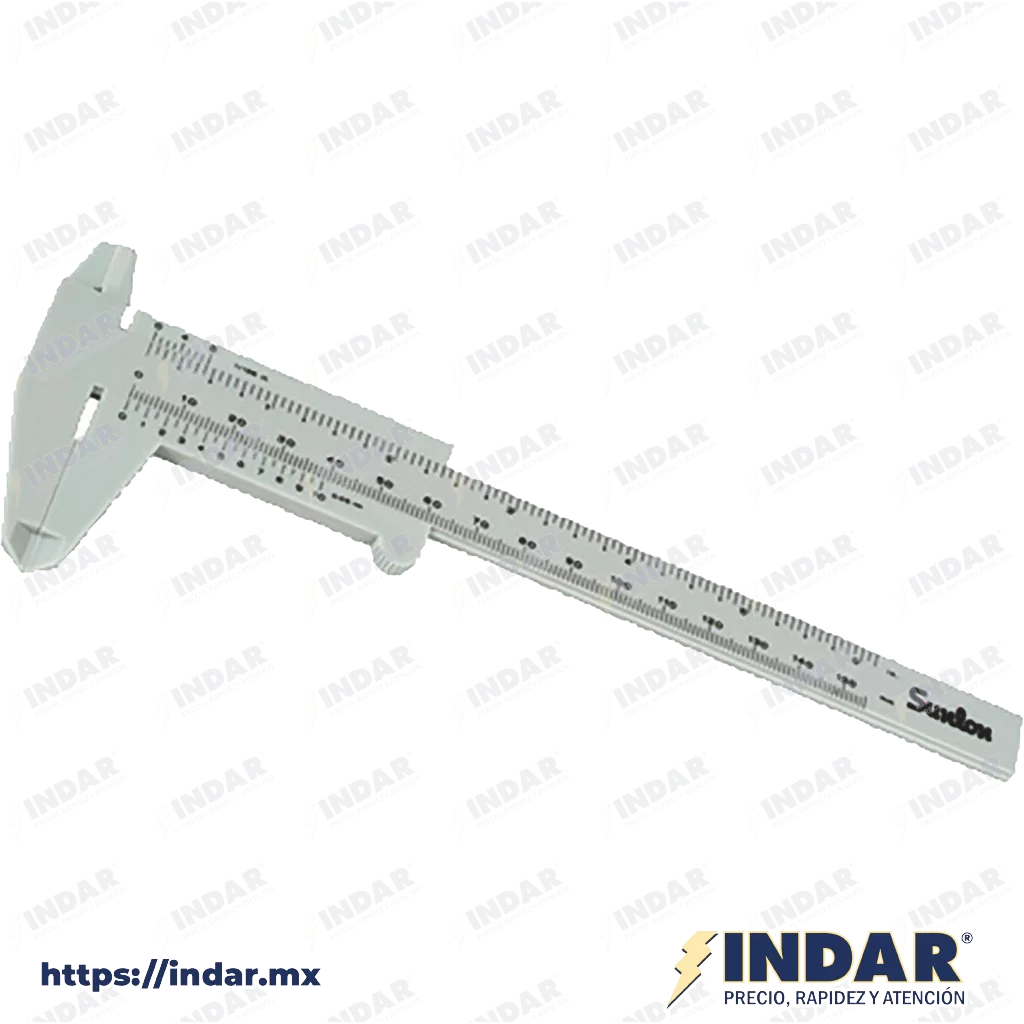 Calibrador Vernier Cadena Plastico 0-6"