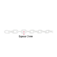 Cadena de pl·stico de 3mm, blanca            44161  FIERO  