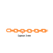 Cadena de pl·stico de 3mm, naranja        44165  FIERO  